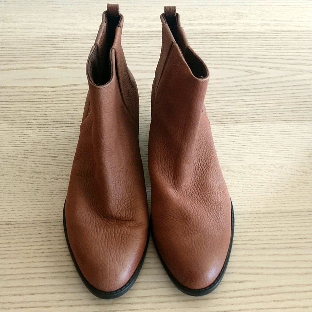 Kenneth Cole Reaction Raw Land Booties Ankle boots Shoes Brown Leather Size 9